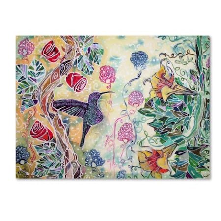 Lauren Moss 'Hummingbird Delight' Canvas Art,14x19